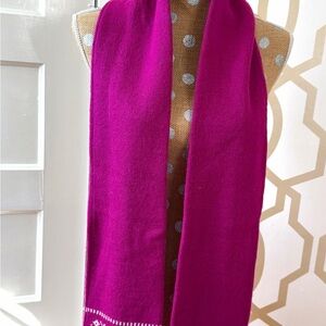 Elegant baby alpaca Magenta Scarf and matching gloves